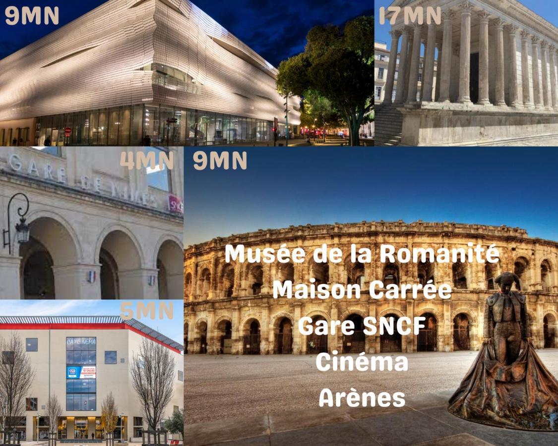 Appart Cosy Terrasse Gare De Nimes Leilighet Eksteriør bilde